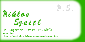 miklos szeitl business card